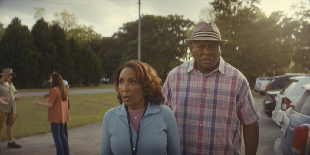 Ella (Telma Hopkins) and Henry (George Wallace) in CLEAN SLATE Photo Credit: Courtesy of Prime © Amazon Content Services LLC