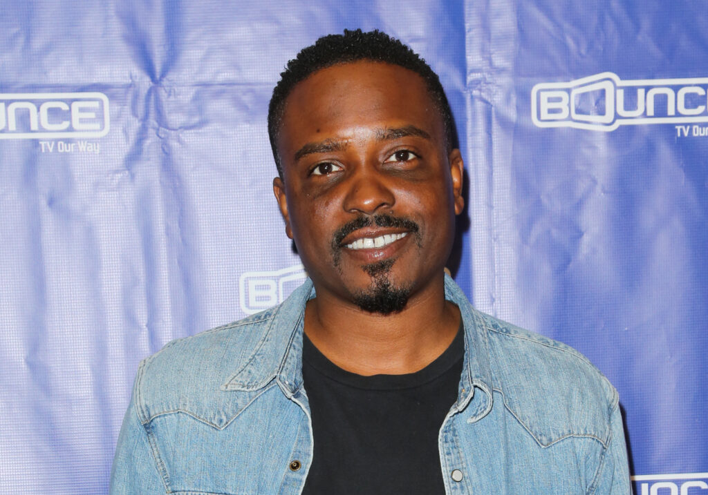 Actor Jason Weaver wearing a black T-shirt and jean jacket while attending the "Family Time" Season 3 wrap party on June 9, 2015 in Encino, California.  (Photo by 