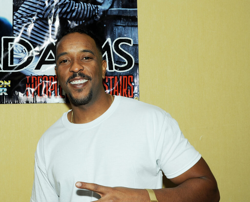 Brandon Adams holds up the peace sign while attending the 2017 New Jersey Horror Con & Film Festival at Renaissance Woodbridge Hotel on September 22, 2017 in Iselin, New Jersey.  