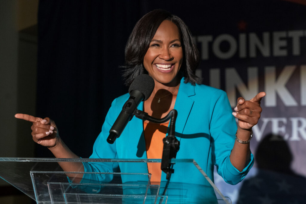 She The People. Terri J. Vaughn as Antoinette Dunkerson in episode 101 of She The People. Cr. Calvin Ashford/Netflix © 2024