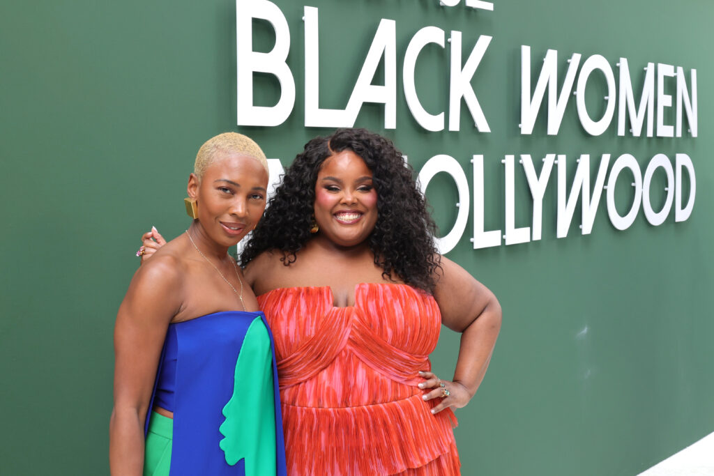 LOS ANGELES, CALIFORNIA - FEBRUARY 27: (L-R) Zerina Akers and Danielle Pinnock attend the 2025 ESSENCE Black Women In Hollywood Awards at Fairmont Century Plaza on February 27, 2025 in Los Angeles, California.  (Photo by Arnold Turner/Getty Images for ESSENCE)