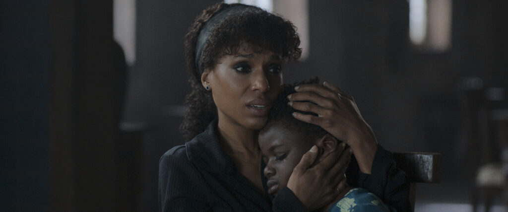 Kerry Washington as Syrah and Jahleel Kamera as Ky in Shadow Force. Photo Credit: Courtesy of Lionsgate