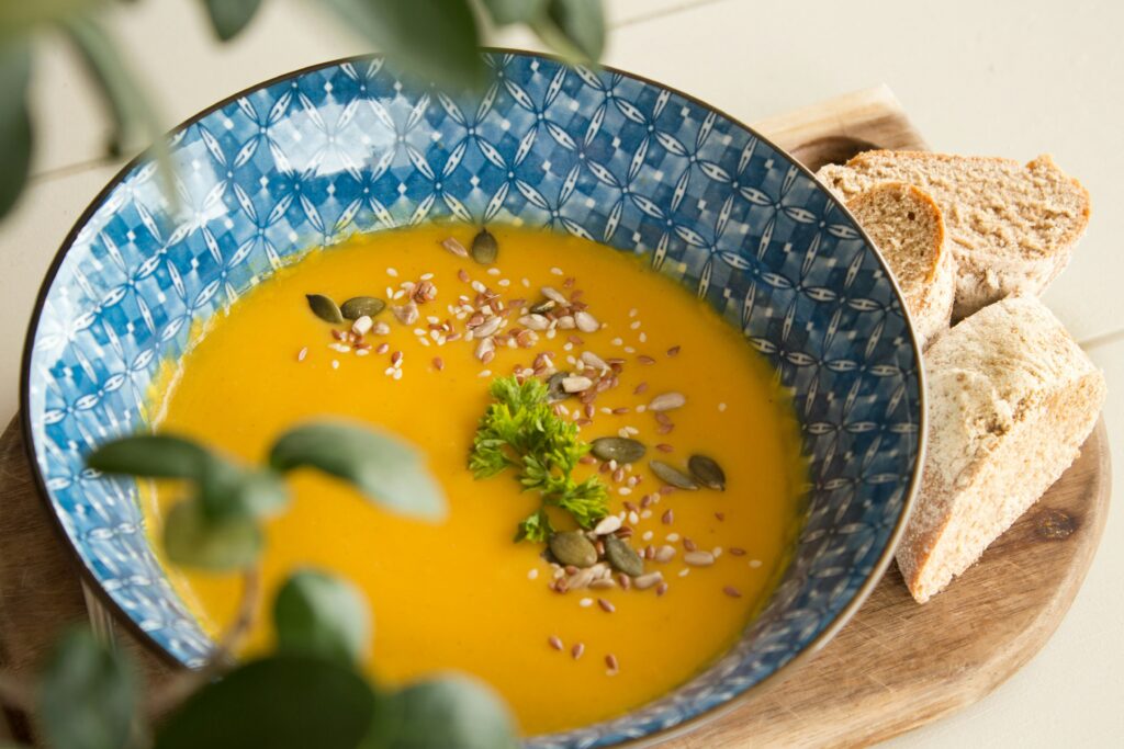 recipe foods for breast cancer pictured: soup