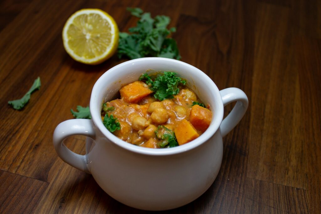recipe foods for breast cancer pictured: bowl of stew