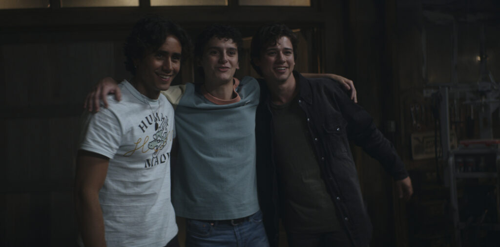 Zac (Michael Cimino), Marcel (Nicolas Cantu) and Curtis (Uriah Shelton) in MOTORHEADS Prime Video © Amazon Content Service LLC