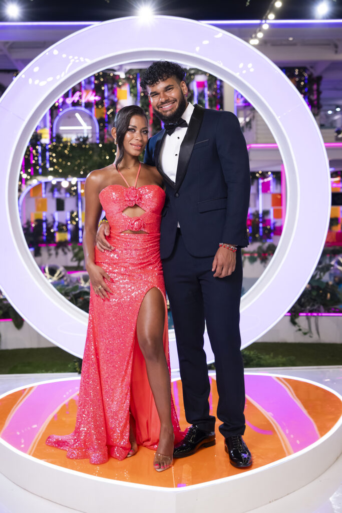 LOVE ISLAND USA -- Episode 736 -- Pictured: (l-r) Amaya Espinal, Bryan Arenales